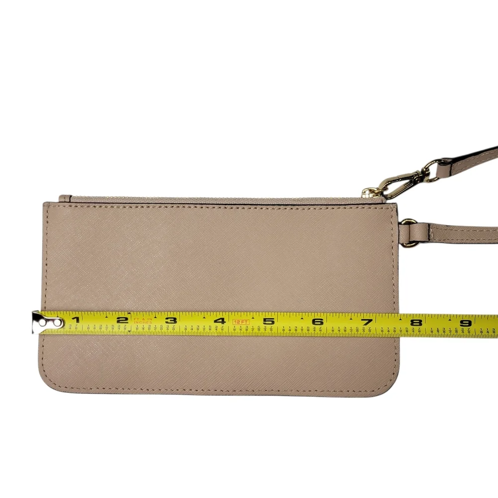 MICHAEL Michael Kors Jet Set Travel Saffiano Leather Wristlet Pouch Nude Beige